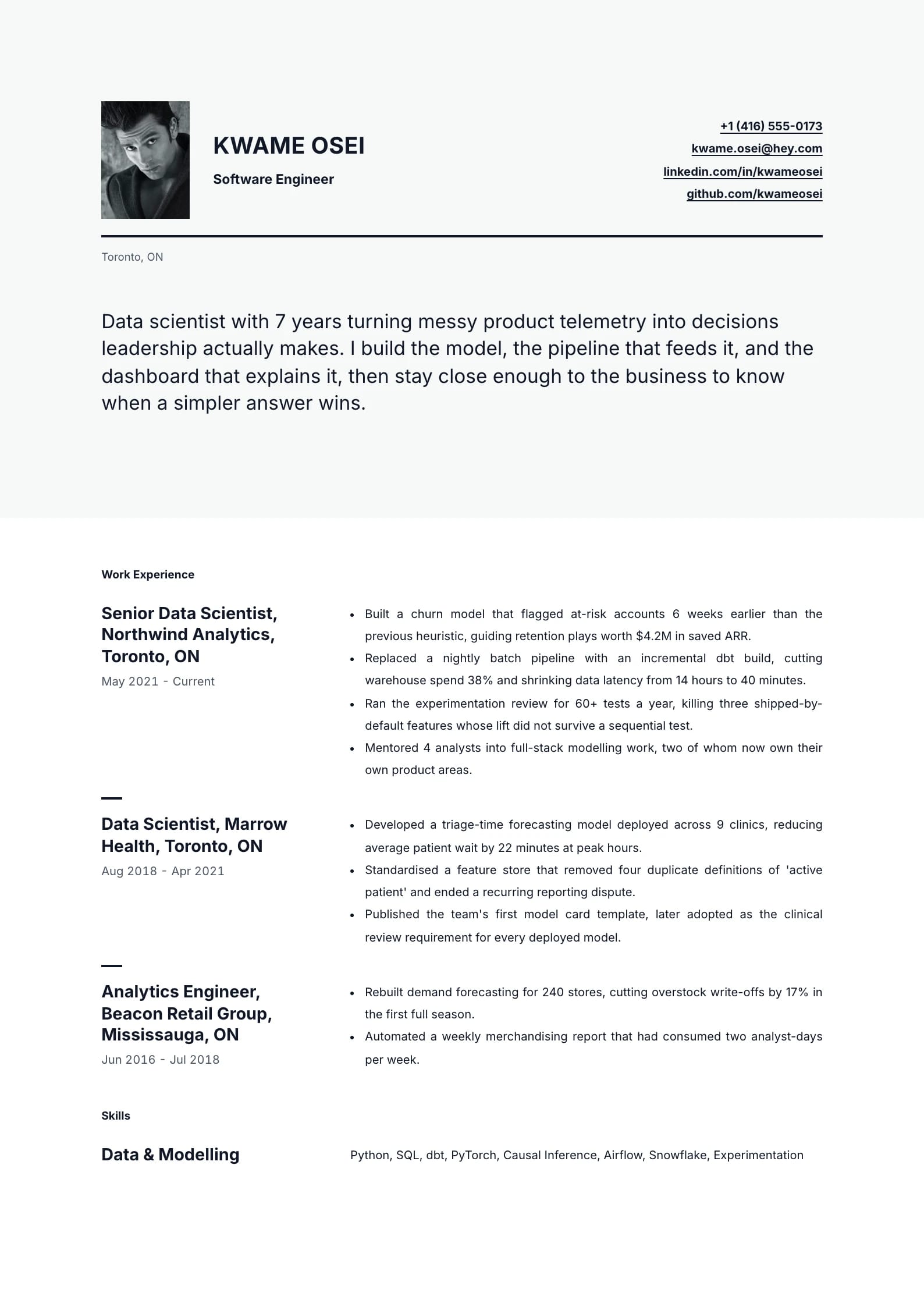 Editorial Sage resume template
